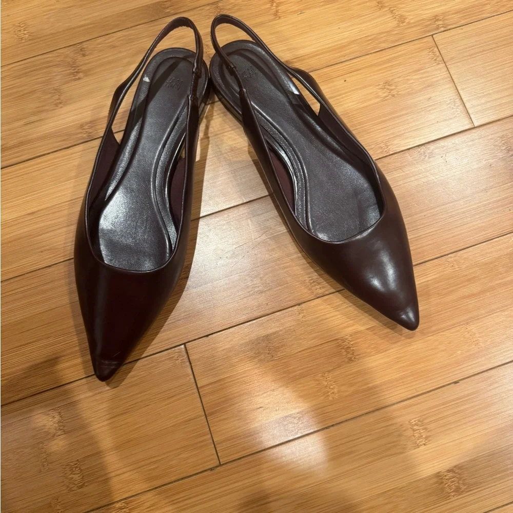 H&M Women's Dark Burgundy Pointed Heels - Picture 3 of 6